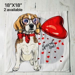 New “spread love” beagle dog pillow cover